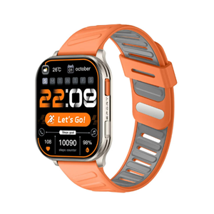 Bix TSW4 47mm Ultra İnce 2.04” AMOLED Ekranlı Akıllı Saat Turuncu – Dahili LED Fenerli, Bluetooth Aramalı, Nabız & SpO² Ölçer, iOS ve Android Uyumlu