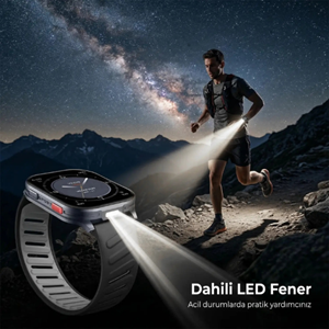 Bix TSW4 47mm Ultra İnce 2.04” AMOLED Ekranlı Akıllı Saat Turuncu – Dahili LED Fenerli, Bluetooth Aramalı, Nabız & SpO² Ölçer, iOS ve Android Uyumlu