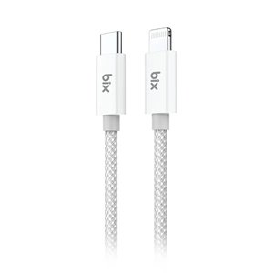 Bix T3CL Type-C to Lightning iPhone 27W Örgülü Şarj ve Data Kablosu 1 Metre