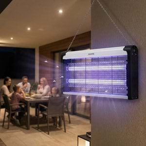 Asonic S27 XXLBoy Çift Cam LED Zincir Askısılı Sanayı Tipi Sinek Öldürücü 30W+ 2000V