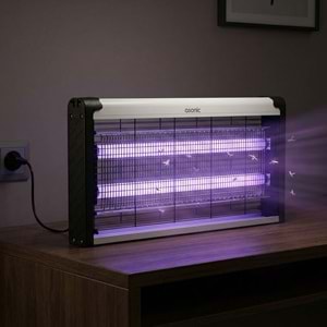 Asonic S27 XXLBoy Çift Cam LED Zincir Askısılı Sanayı Tipi Sinek Öldürücü 30W+ 2000V