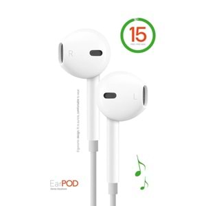 Powerway BTX15 EarPod İphone 15 Uygun Mikrofonlu Kulaklık