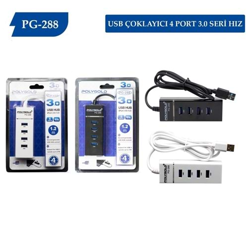 POLYGOLD PG-288 3.0 4 PORT USB ÇOKLAYICI