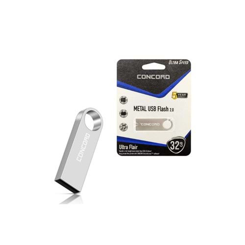 CONCORD C-U32 32 GB USB DÜZ 2,0 METAL FLASH BELLEK