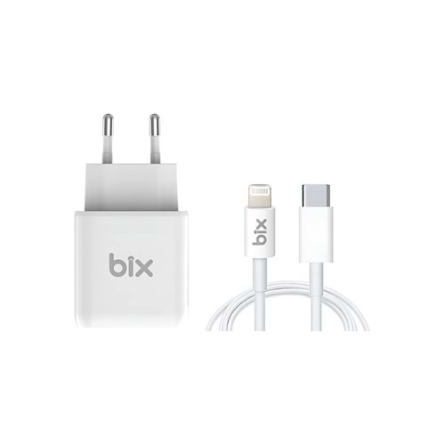 Bix BX-CL20TA 5V,3A/9V,2,22A/12V.1,67A/20W İphone 3A Type-C 1mt Kablolu Şarj Cihazı