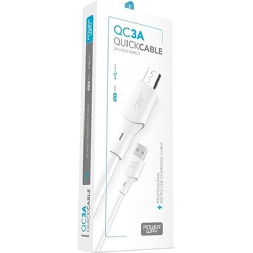 powerway qcm3 3a micro usb hızlı kablo