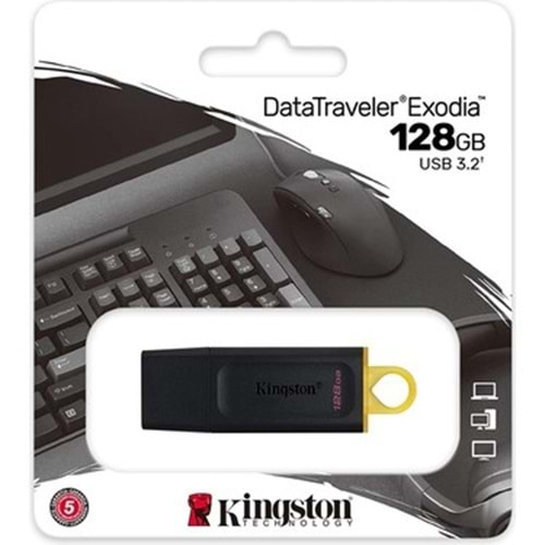 Kingston 128 GB USB 3,2 Data Traveler EXODİA DTX/128GB Usb Bellek