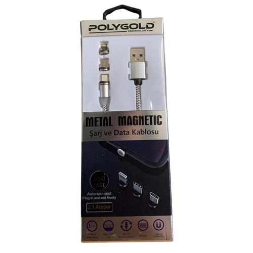 POLYGOLD PG-469 3 İN 1 MIKNATISTI USB KABLO