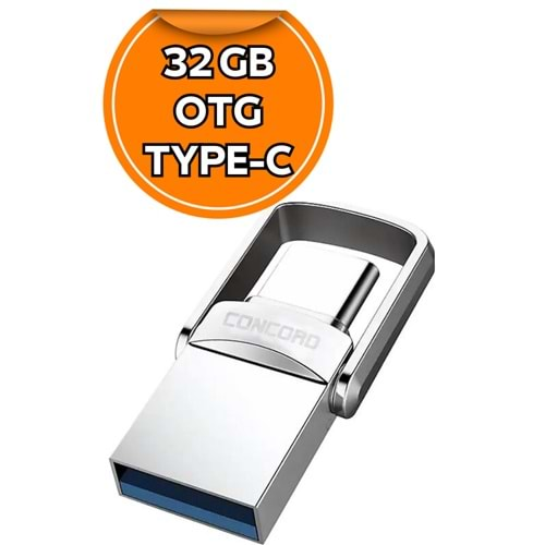 Concord OOGTN32 32 GB OTG Type-C Mini Metal Flash Bellek