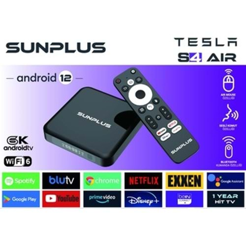 Sunplus TESLA S4 serıes cortex A53 Androıd DDR3 4GB 32GB TV Box