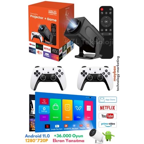 HCS350 PROJEKSİYON cihazı GAME PAD ÇİFT KONSOL