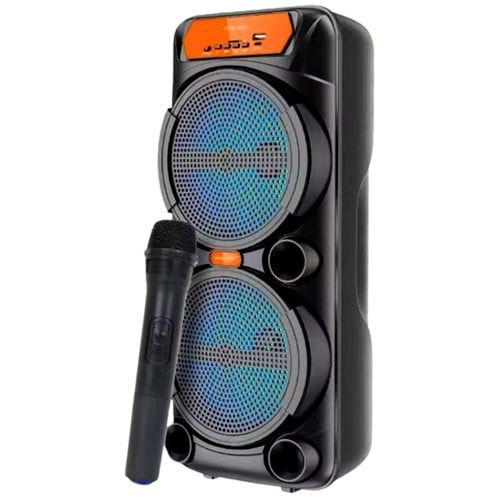 GTS-1880 KABLOSUZ MİKROFONLU IŞIKLI BLUETOOTHT SPEAKER