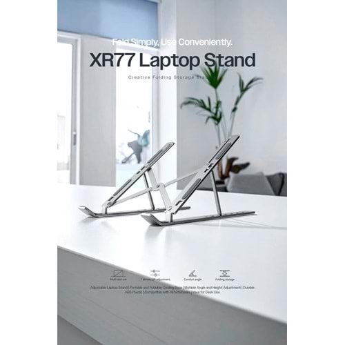 Powerway XR77 Alüminyum Ayarlı Katlanabilir Laptop Macbook Uyumlu Notebook Yükseltici Tutucu Stand