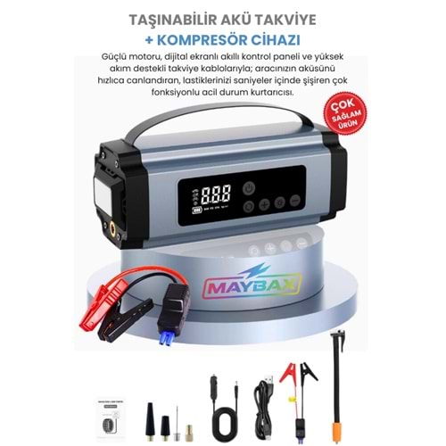 PG-6613 / AKÜ TAKVİYELİ ŞARJLI HAVA POMPASI