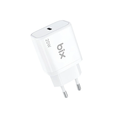 Bix BXPD23 20W USB-C PD 3.0 Akım Korumalı Hızlı Şarj Adaptörü Beyaz