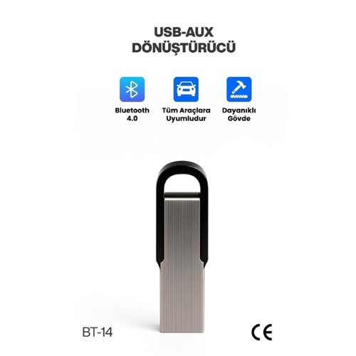 Concord BT-14 Araç Teyp Bluetooth Çevirici | USB Dönüştürücü