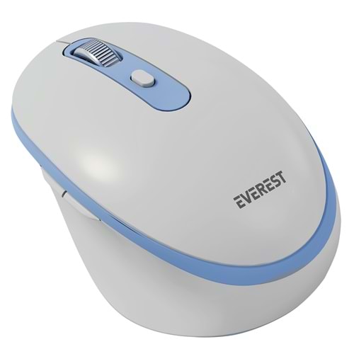 Everest SM-BT42 Usb Beyaz/Mavi 3in1 Bluetooth ve 2.4GHz Şarj Edilebilir Kablosuz Mouse