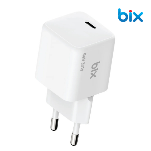 Bix BX1P32G-WT GaN 30W Type-C PD Hızlı Şarj Cihazı Beyaz