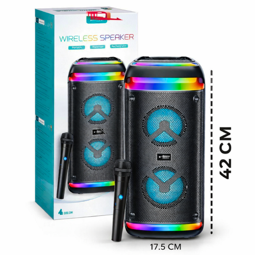 GTS-2088 IŞIKLI KABLOSUZ MİKROFONLU SES SİSTEMİ