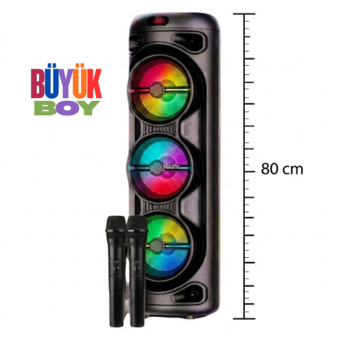 KTS-2142 IŞIKLI KABLOSUZ MİKROFONLU SES SİSTEMİ