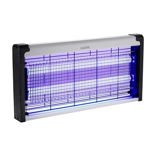 Asonic S27 XXLBoy Çift Cam LED Zincir Askısılı Sanayı Tipi Sinek Öldürücü 30W+ 2000V