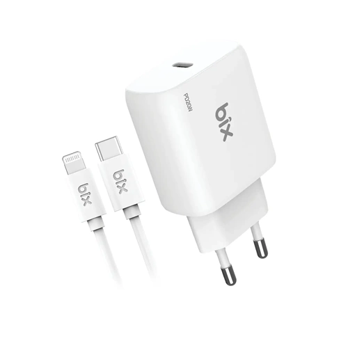 Bix BXCL20TA 5V,3A/9V,2,22A/12V.1,67A/20W İphone 3A Type-C 1mt Kablolu Şarj Cihazı
