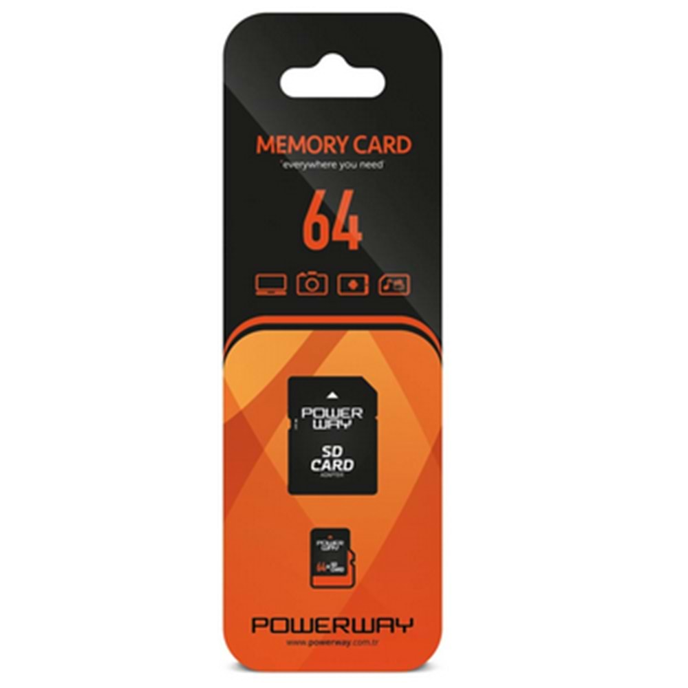 POWERWAY 64 GB MİKRO SD HAFIZA KARTI