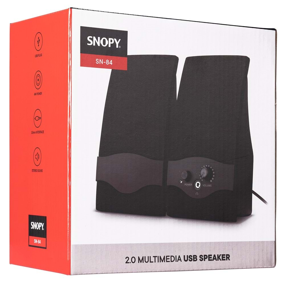 SNOPY SN-84 USB 2,0 SİYAH SPEAKER