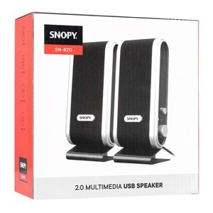 SNOPY SN-820 2,0 SİYAH/GÜMÜŞ LCD İNCE TASARIM USB SPEAKER