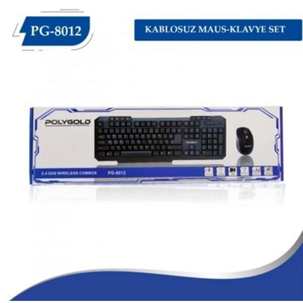 POLYGOLD PG-8012 WİRALESS KLAVYE-MOUSE SET