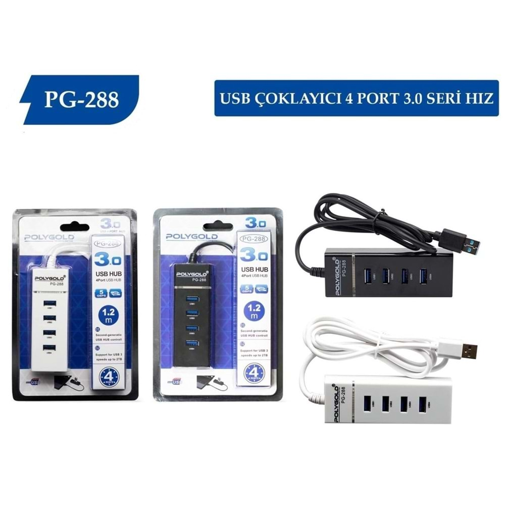 POLYGOLD PG-288 3.0 4 PORT USB ÇOKLAYICI