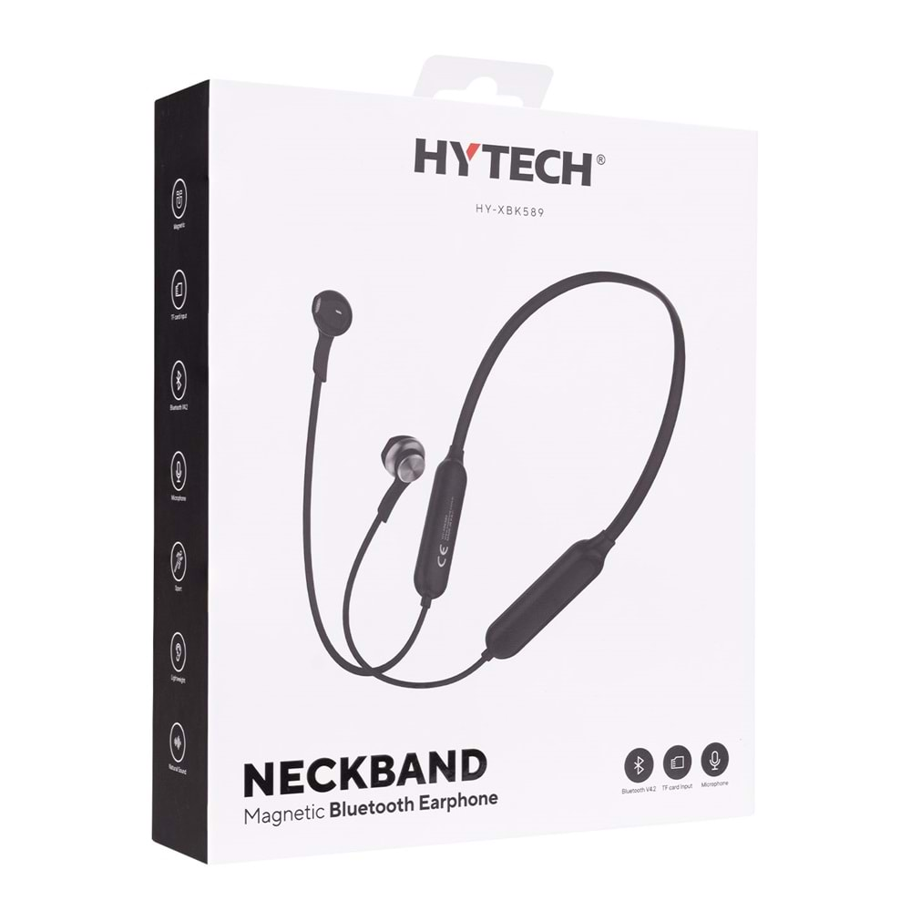 HYTECH HY-XBK589 TF KARTLI MIKNATISLI BLUETOOTH SPOR KULAK İÇİ MİKROFONLU KULAKLIK