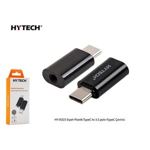 HYTECH HY-XO23 Siyah Plastik TypeC to 3.5 jack+TypeC Çeviric