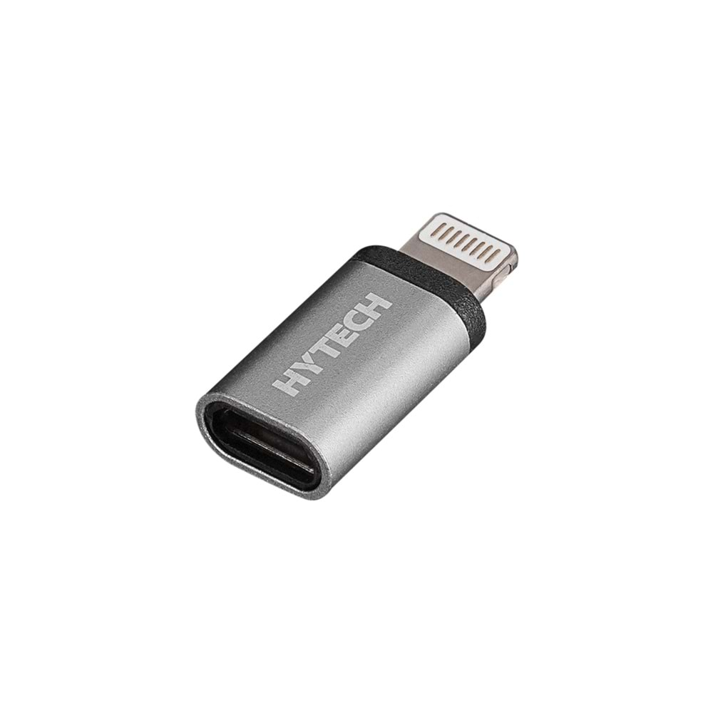 HYTECH HY-XO25 GÜMÜŞ METAL MİCRO USB 5pin F to Lightning M ÇEVİRİCİ