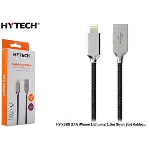 HYTECH HY-X380 2,4A IPHONE LIGHTNİNG 1,5m ŞARJ KABLOSU