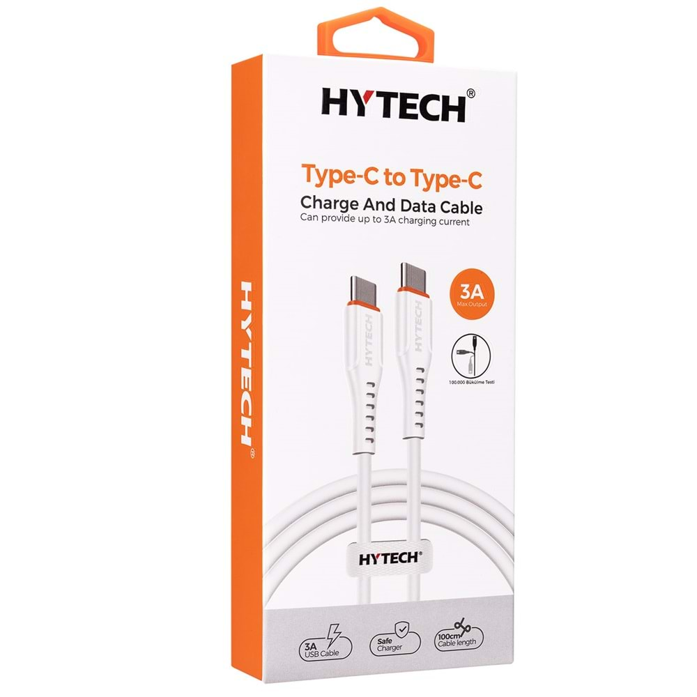 HYTECH HY-XTP20 1M 3A TYPE-C to TYPE-C HIZLI DATA+SARJ KABLOSU