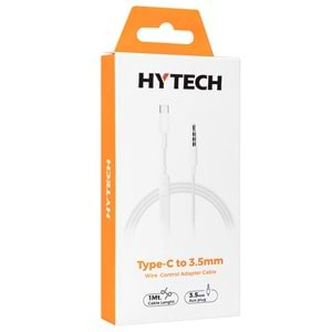 HYTECH HY-XKO60 1mt 3,5mm TO TYPE-C SES KABLOSU