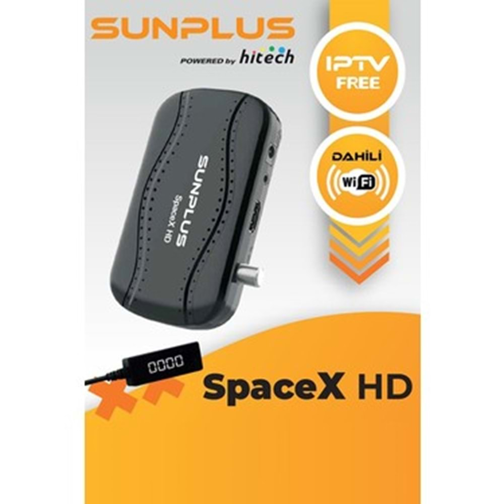 SUNPLUS SPACEX DAHİLİ WİFİ IPTV+FESS HEDİYE HD UYDU ALICISI