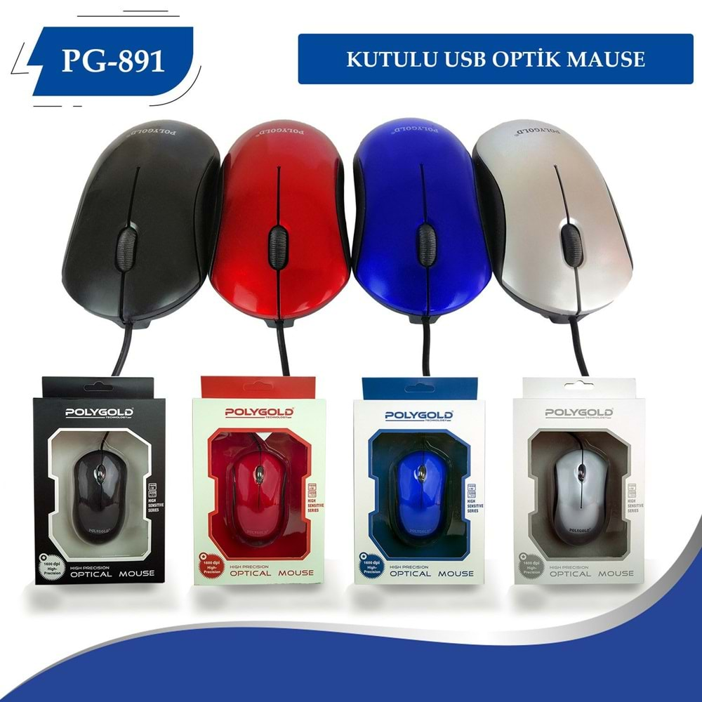 POLYGOLD PG-891 KABLOLU USB OPTİK MOUSE