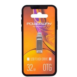 Powerway 32 GB OTG Iphone Mini Usb Metal Flash Bellek