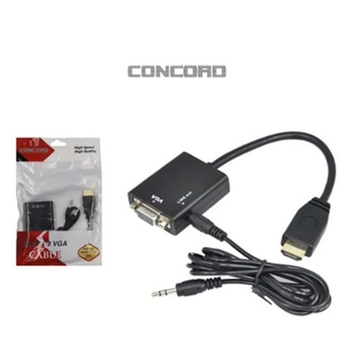 Concord C-4458 VGA TO HDMI Çevirici + Sesli