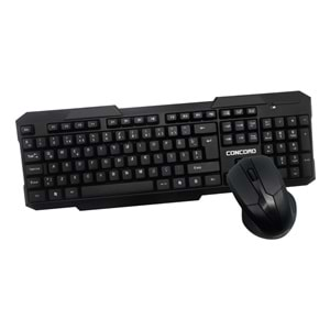 Concord C-65 Wireless Kablosuz Standart Klavye + Mouse Set