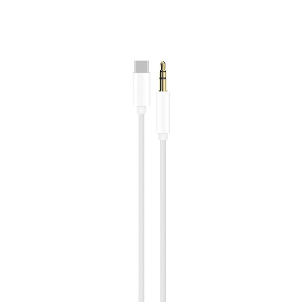 Powerway AC06 Type-c To Aux Çevirici Tüm Cihazlarla Uyumlu Samsung Xiaomi 3.5mm Jack Dönüştürücü Aux Kablosu