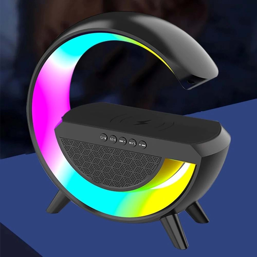 HM-2301 7 RENK RGB WİRALESS ŞARJ BLUETOOTHT G SPEAKER