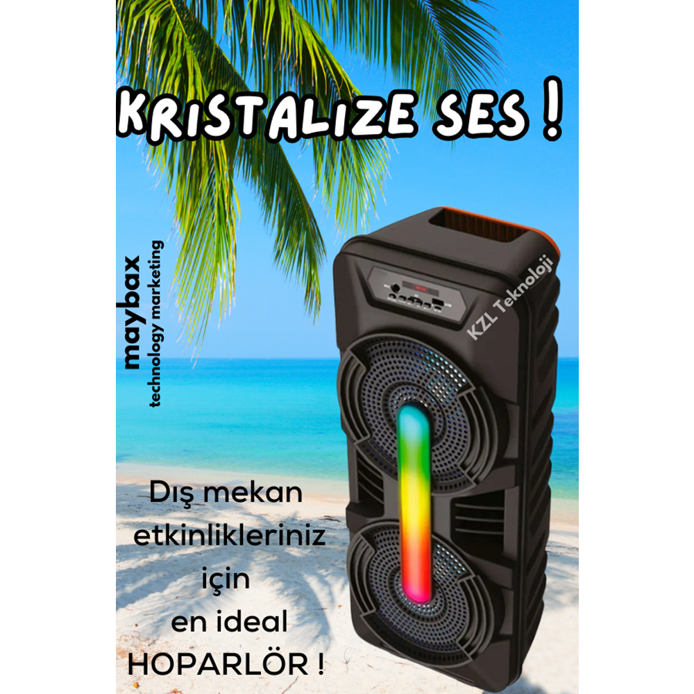 GTS-1702 IŞIKLI BLUETOOTH SES SİSTEMİ