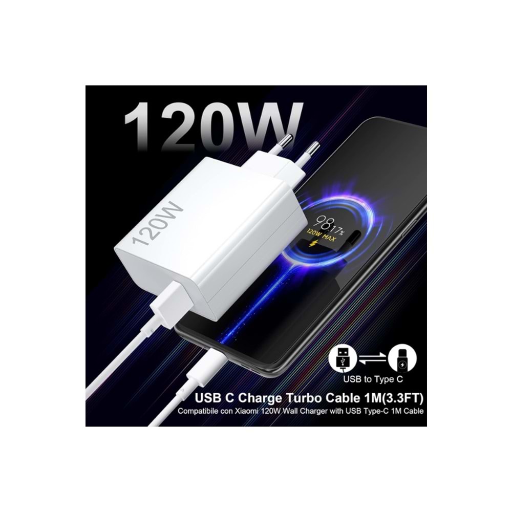 JNUOBI JC-120A 120W TURBO SANİYELİ TYPE-C ŞARJ SETİ