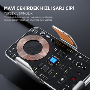 Bix BXCH9 MagSafe 15W Kablosuz Hızlı Şarj Destekli Ultra İnce Metal Gövdeli 360 Derece Ayarlanabilen Araç içi Telefon Tutucu Gri