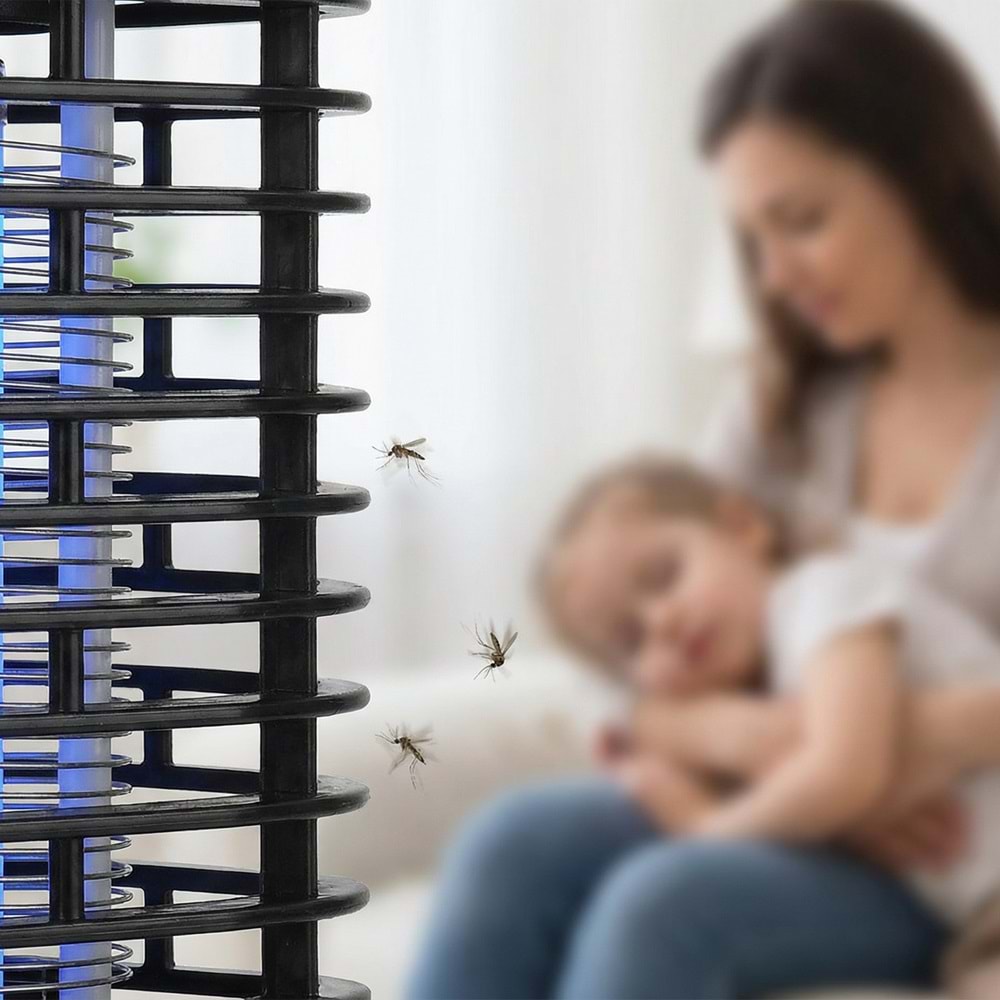 Asonic S24 PRO Kokusuz Taşınabilir LED Mavi Işıklı Sinek Öldürücü Siyah 4W Açılabilen Alt Kapak