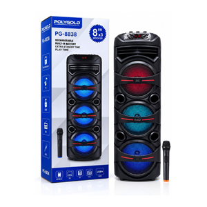 PG-8838 IŞIKLI KABLOSUZ MİKROFUNLU BLUETOOTH SPEAKER