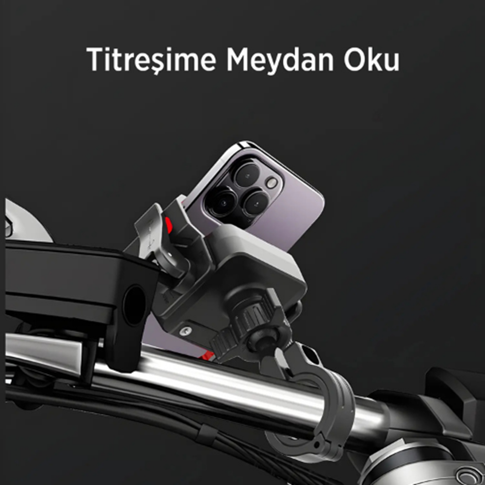 Bix BPH03 Gidon Bağlantılı 360° Derece Ayarlanabilir 3.5”-7.2” Telefonlar ile Uyumlu Handlebar Motosiklet Bisiklet Telefon Tutucu